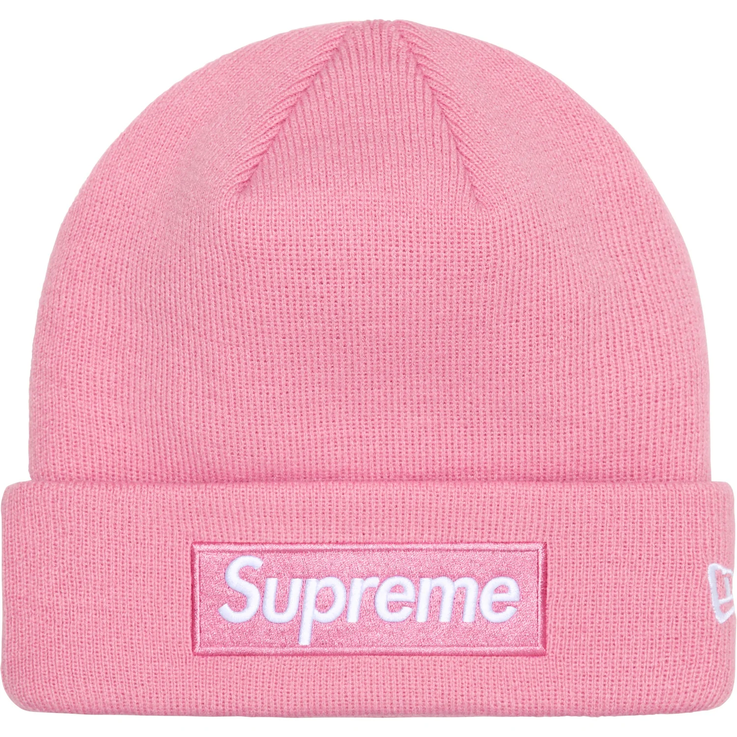 Supreme x New Era Box Logo Pink Beanie