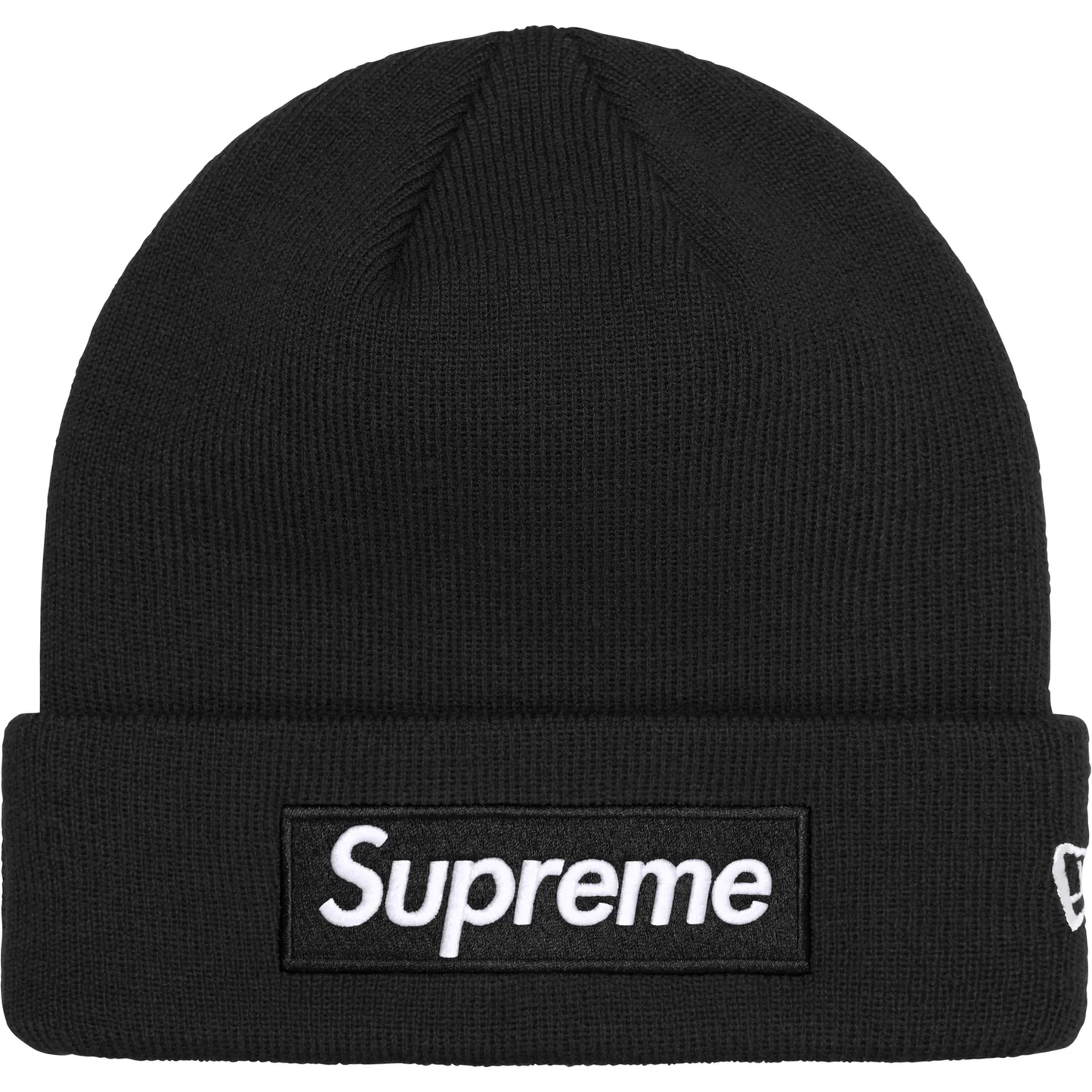 Supreme x New Era Box Logo Black Beanie