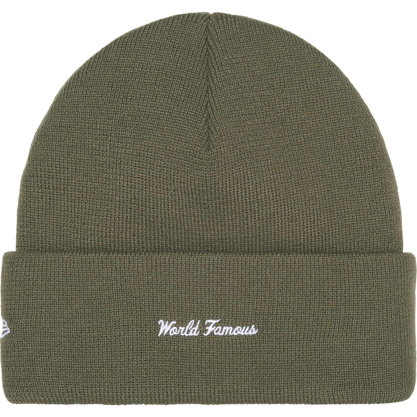 Supreme x New Era Box Logo Light Olive Beanie