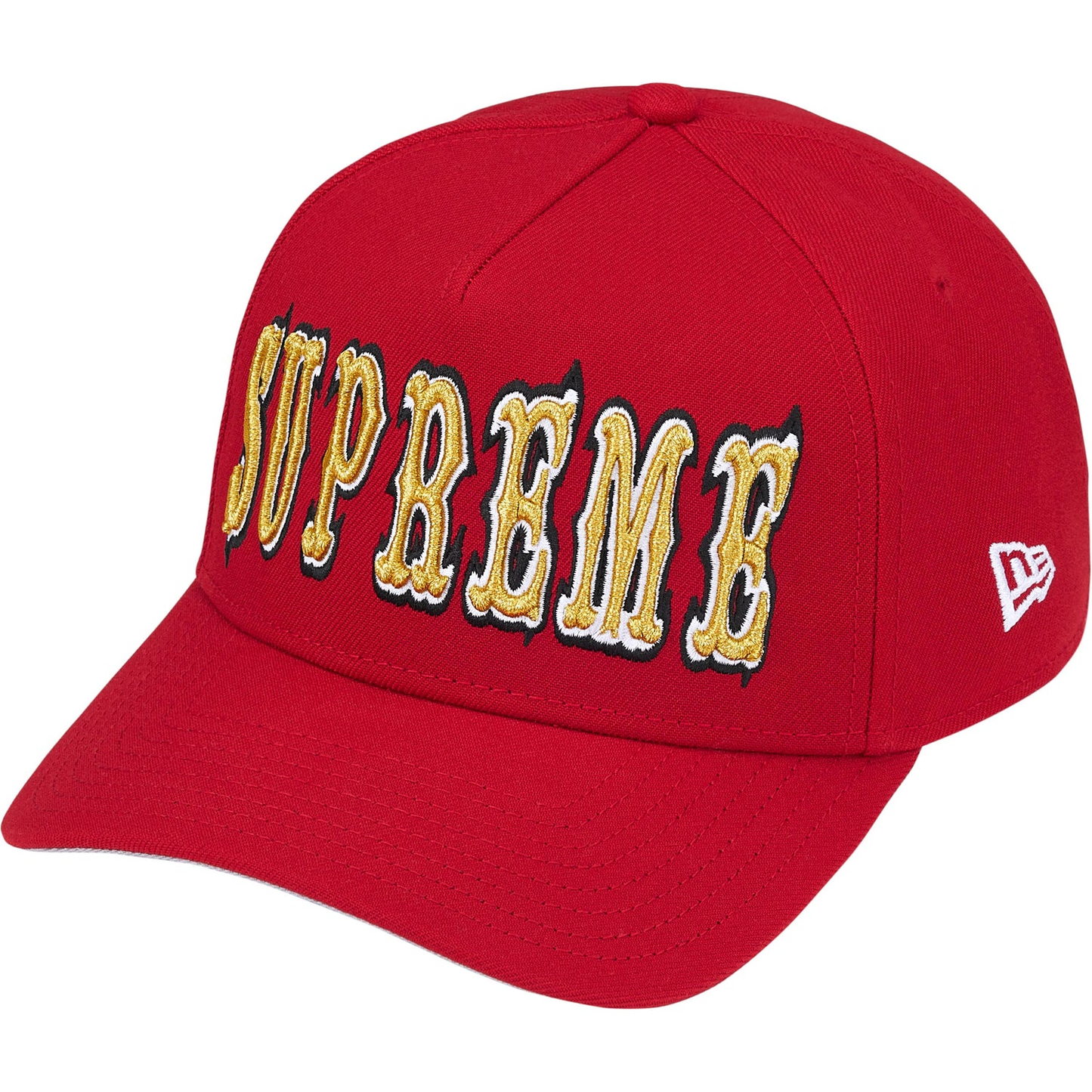 Supreme Gothic Outline Adjustable New Era Red Cap
