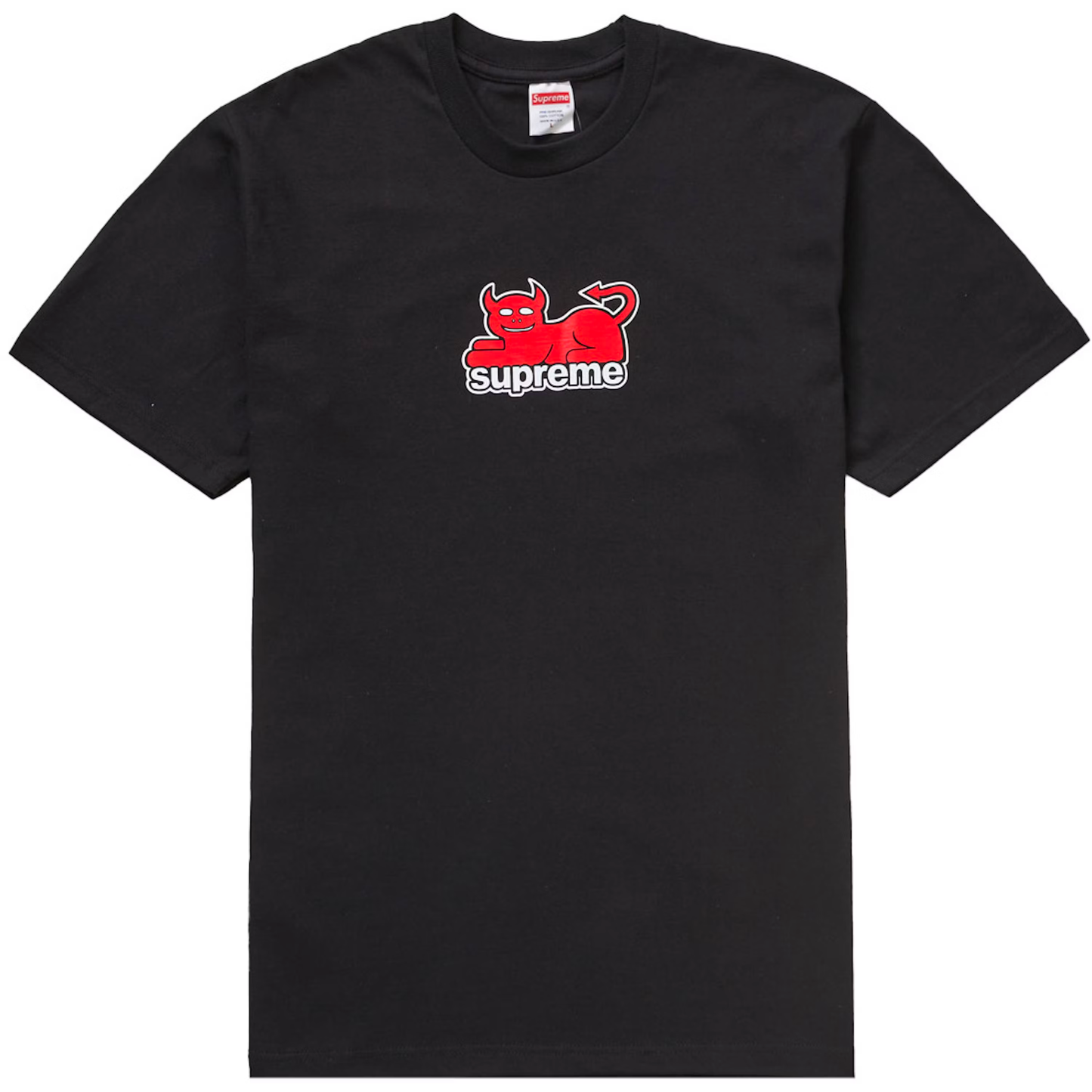 Supreme x Toy Machine Devil Cat Black Tee