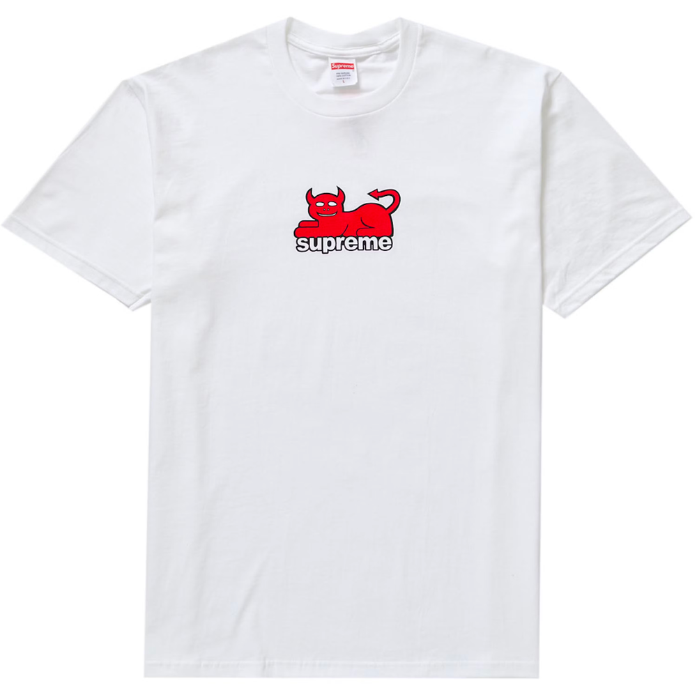 Supreme x Toy Machine Devil Cat White Tee