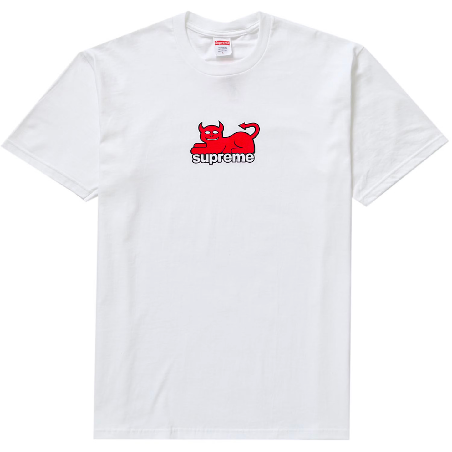 Supreme x Toy Machine Devil Cat White Tee