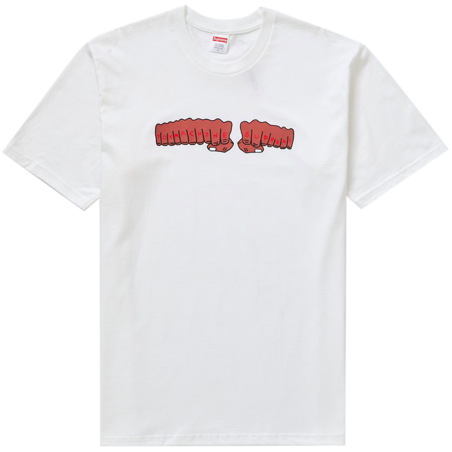 Supreme x Toy Machine Fist White Tee
