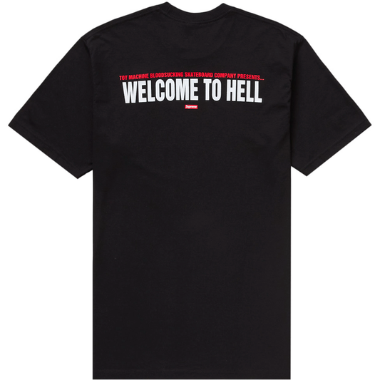 Supreme x Toy Machine Welcome To Hell Black Tee