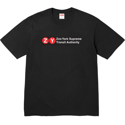 Supreme x Zoo York Transit Black Tee