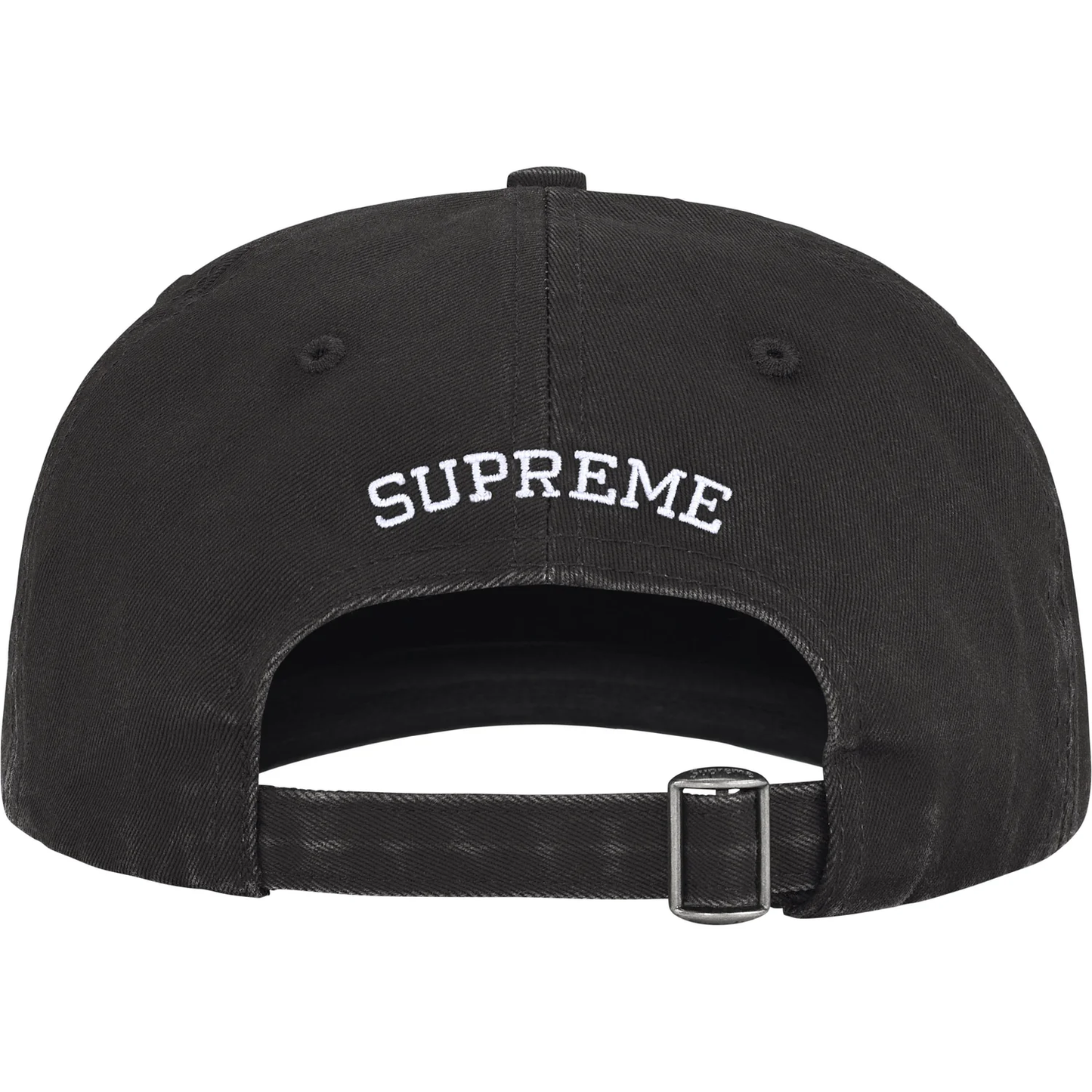 Supreme Pigment Coated S-Logo Black 6-Panel Hat