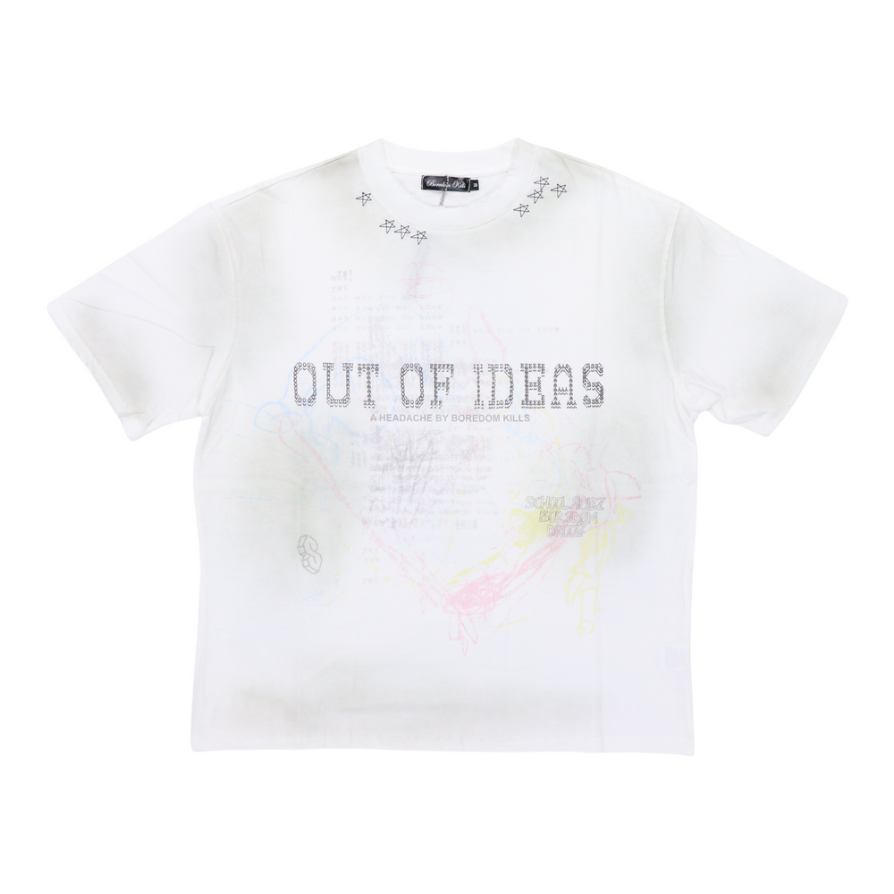 Boredom Kills Out Of Ideas White Tee
