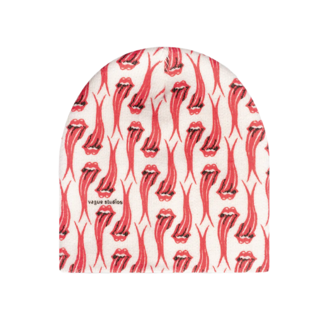 Vague Rolling White Beanie