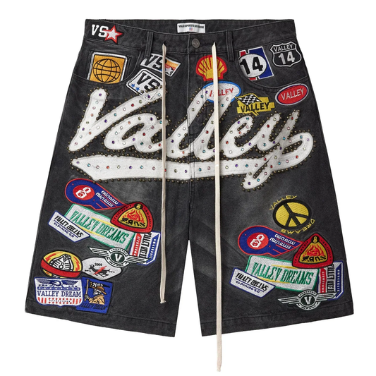 Vale 1980s Black Denim Shorts