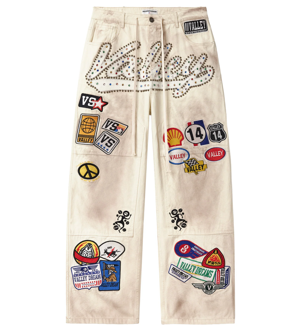 Vale 1980's Cream Painters Pants
