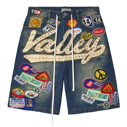 Vale 1980s Mid Wash Denim Shorts