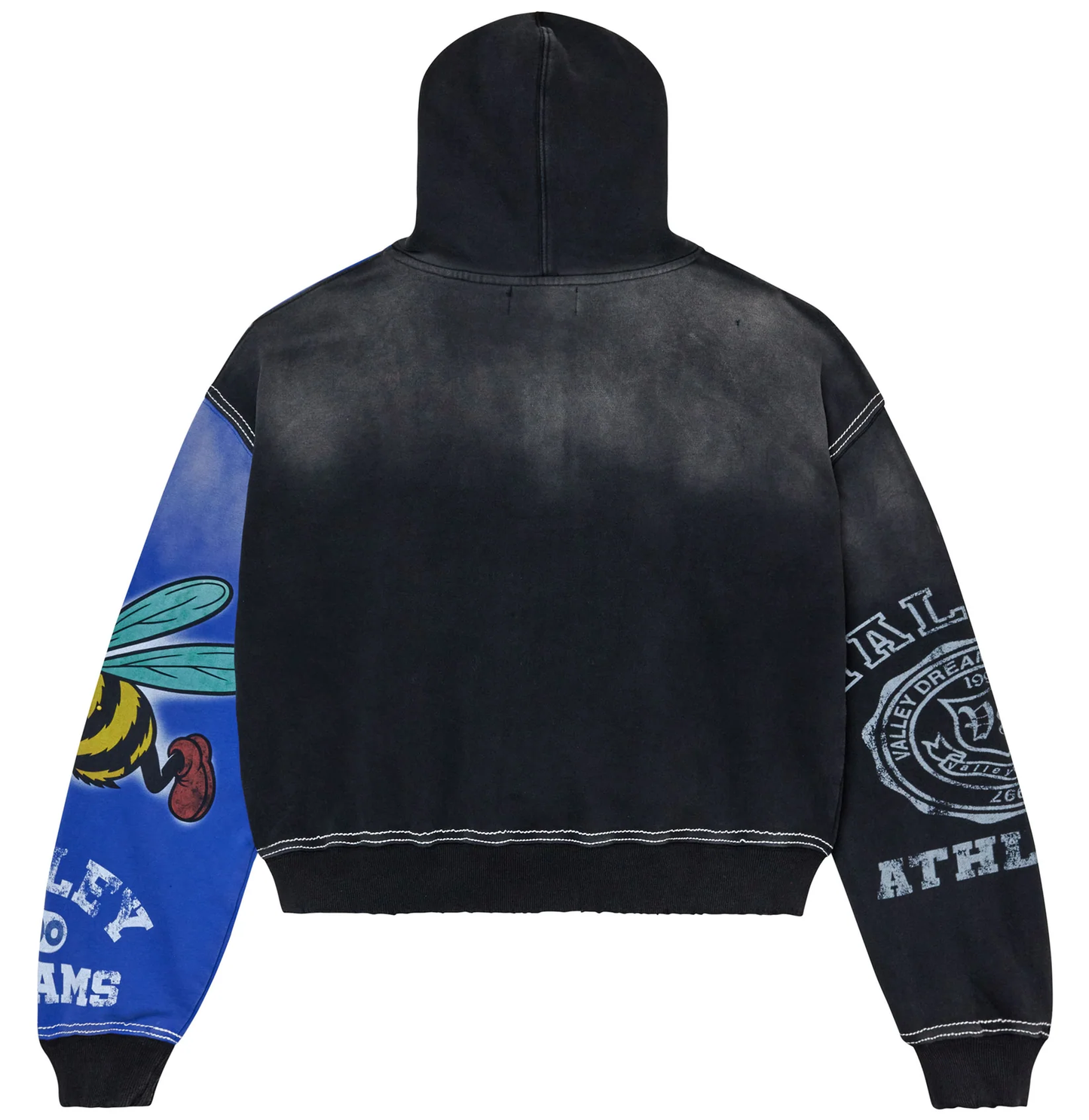 Vale Bipolar Big Black/Blue Zip Up Hoodie