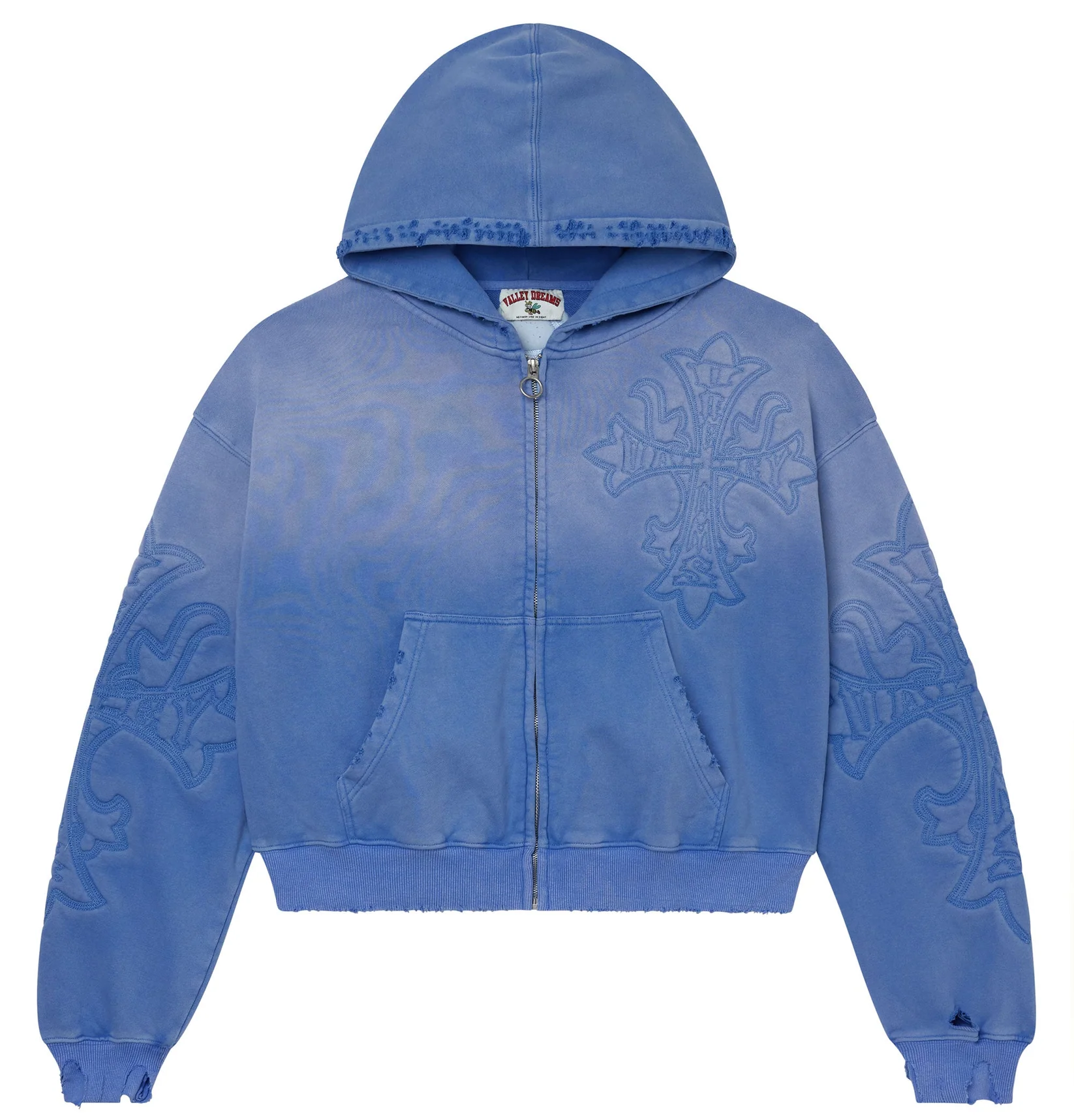 Vale Carver Ice Blue Zip Up Hoodie – WyCo Vintage Broadway