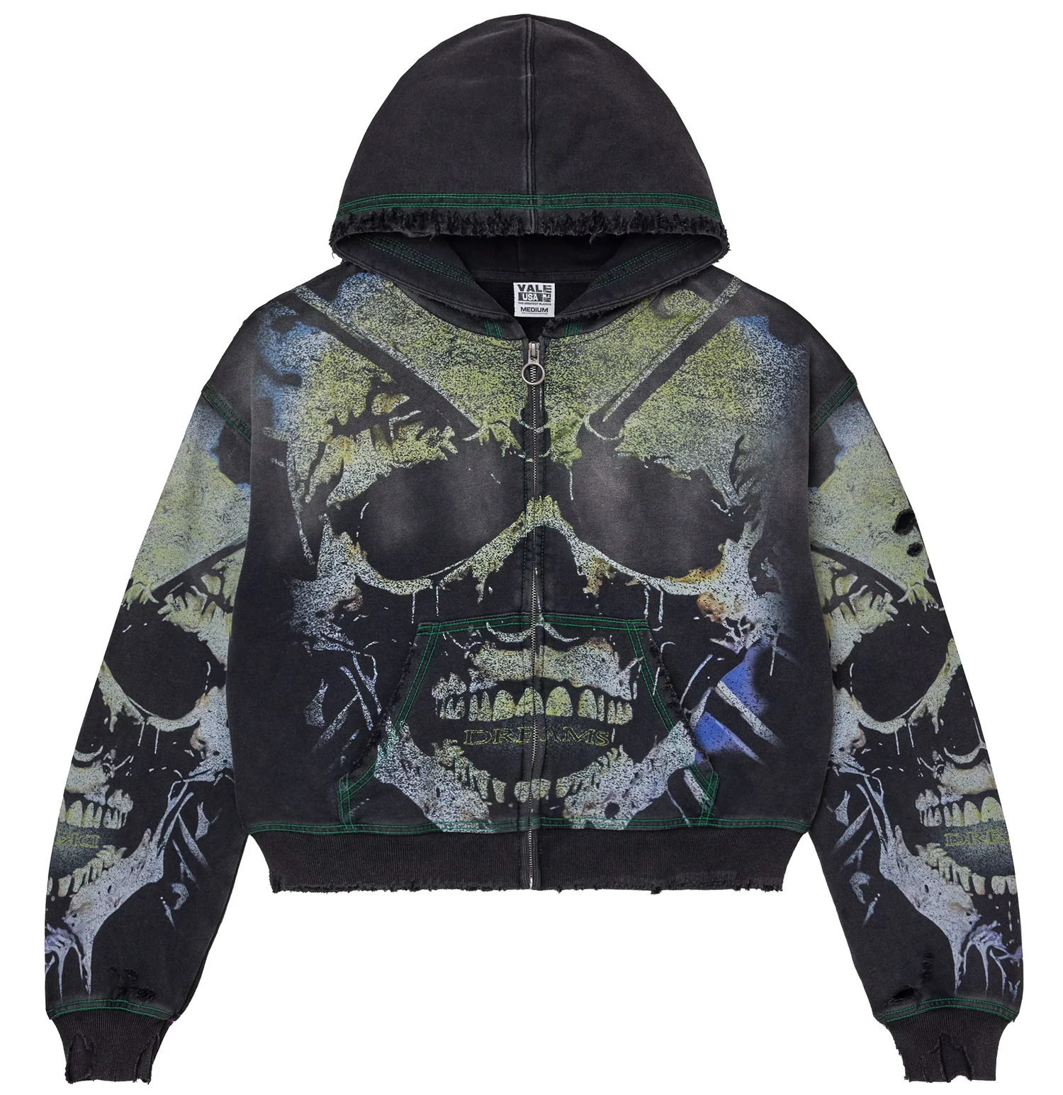 Vale Grave Digger Black Zip Up Hoodie – WyCo Vintage Broadway