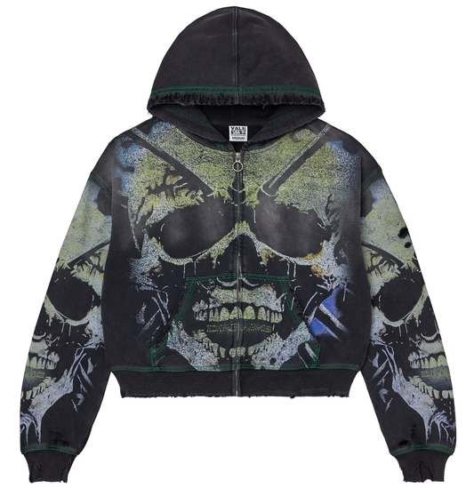 Vale Grave Digger Black Zip Up Hoodie