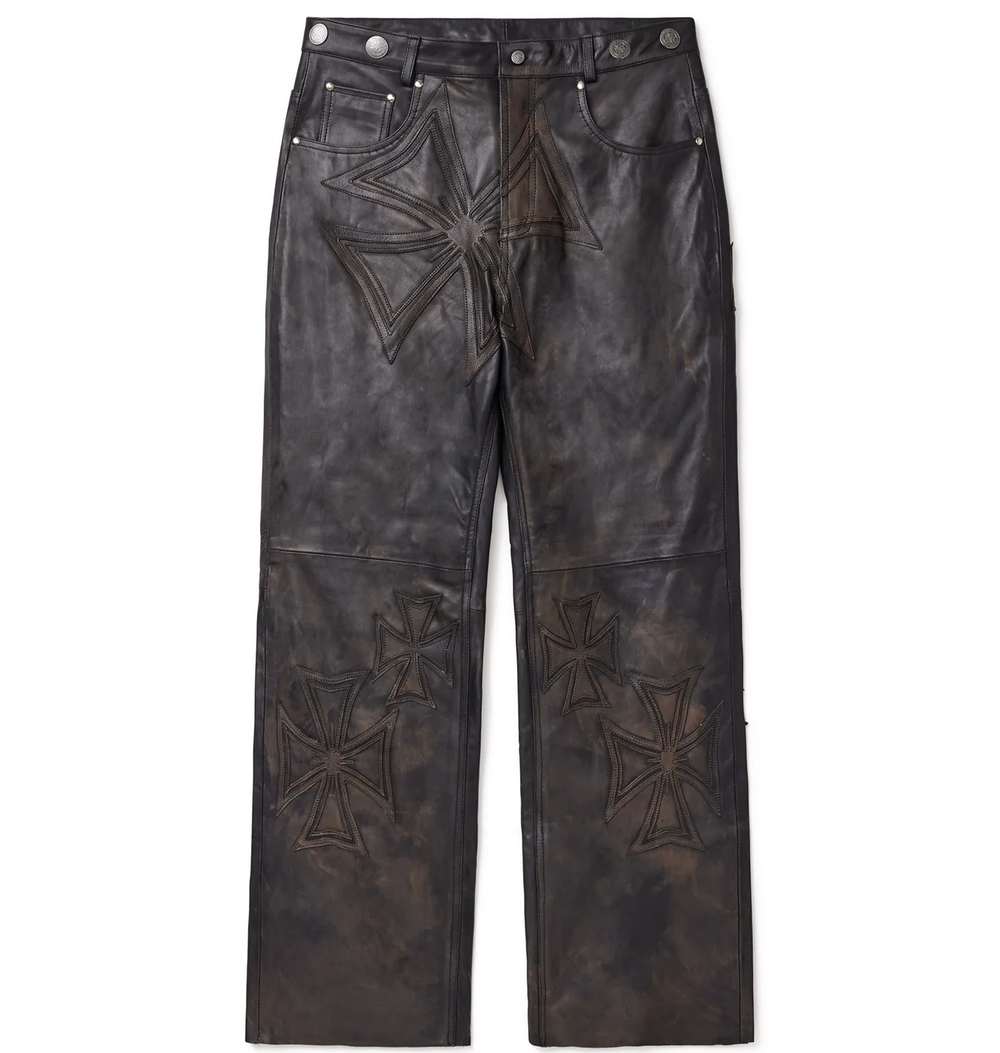 Vale Leather Croxxx Black Pants