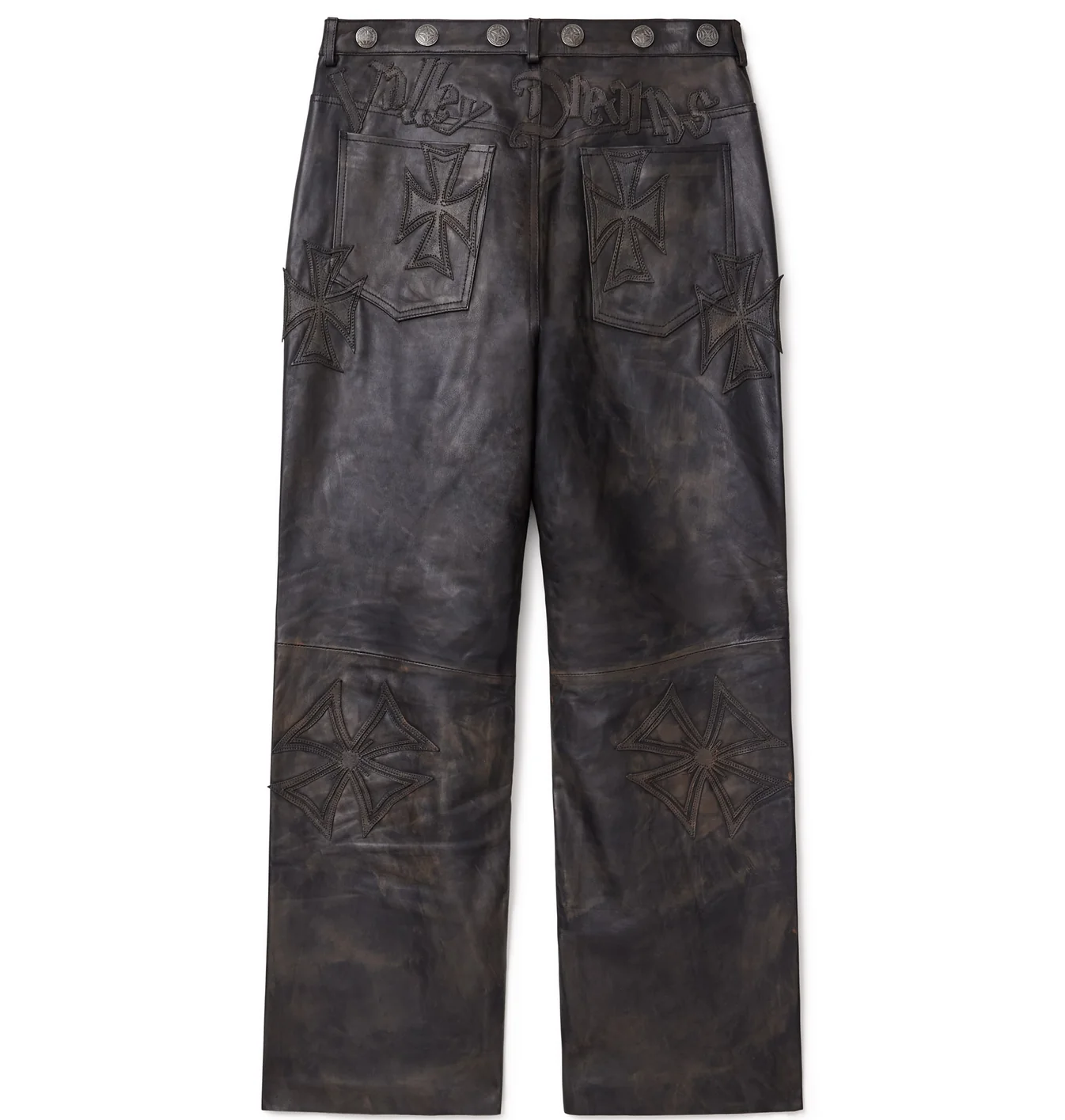 Vale Leather Croxxx Black Pants