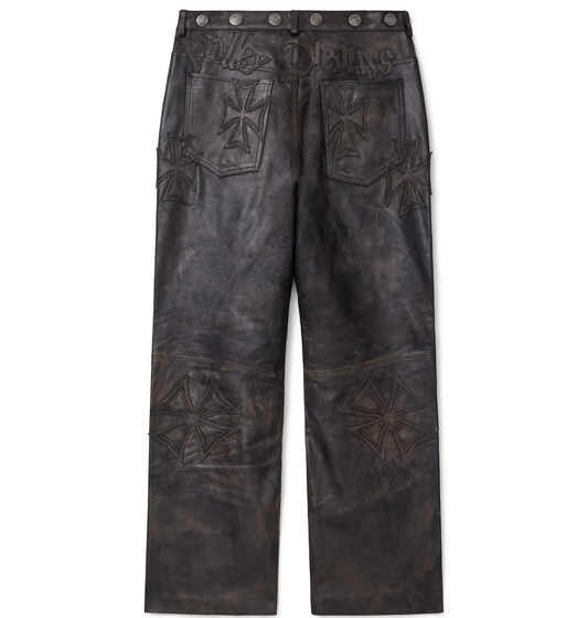 Vale Leather Croxxx Black Pants