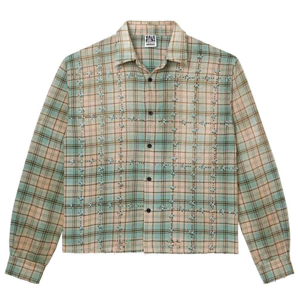 Vale Little Gems Mint Flannel Shirt