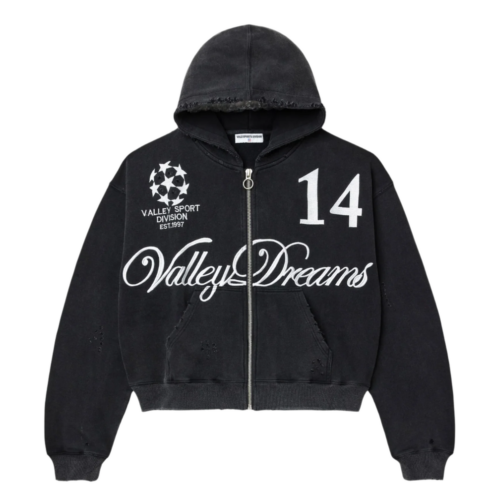 Vale Mono 14 Black Zip Up Hoodie