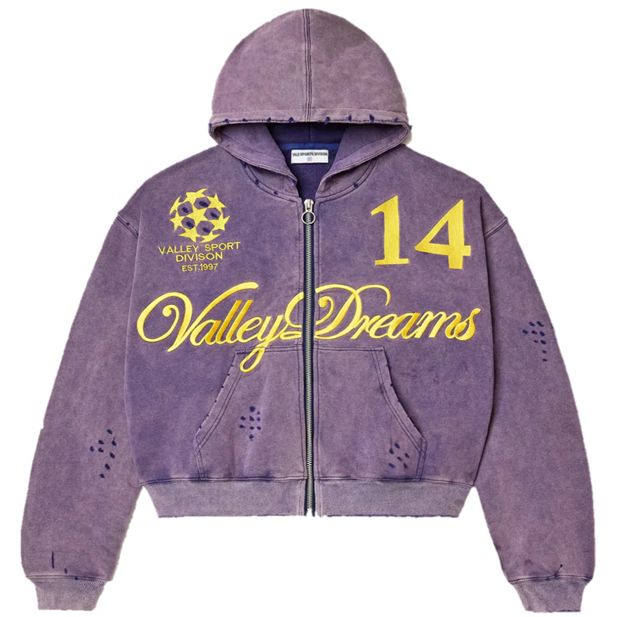 Vale Mono 14 Purple Zip Up Hoodie – WyCo Vintage Broadway