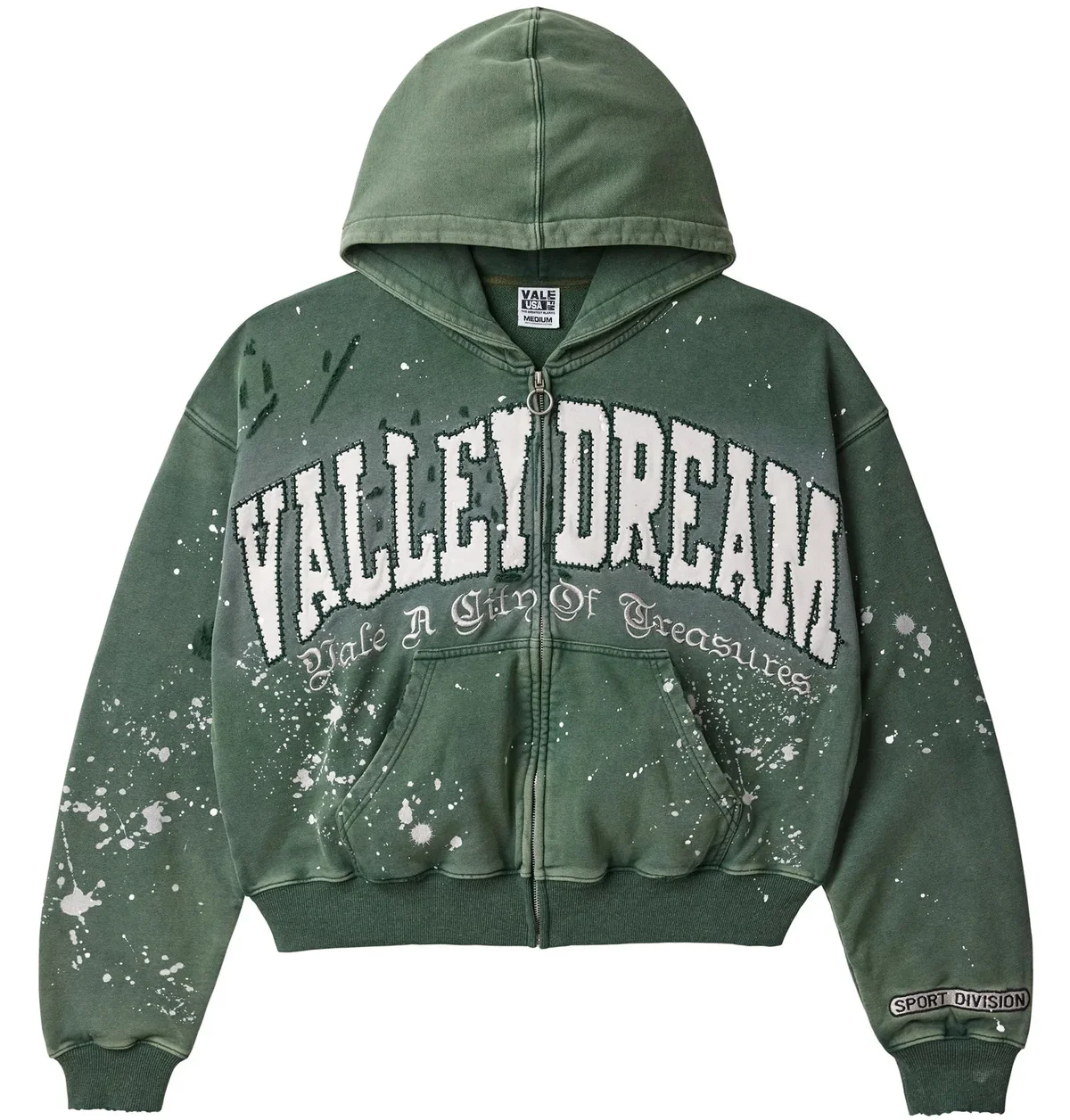 Vale Paint Pine Zip Up Hoodie