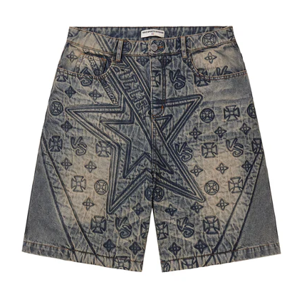Vale Spade Stonewashed Denim Shorts