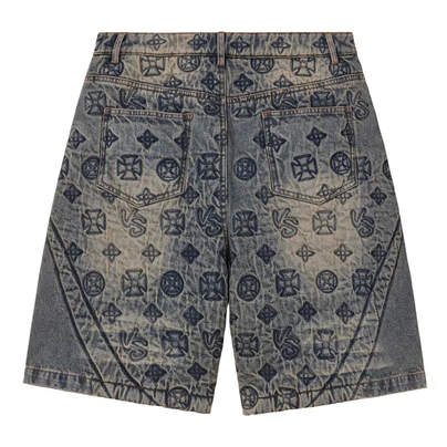 Vale Spade Stonewashed Denim Shorts