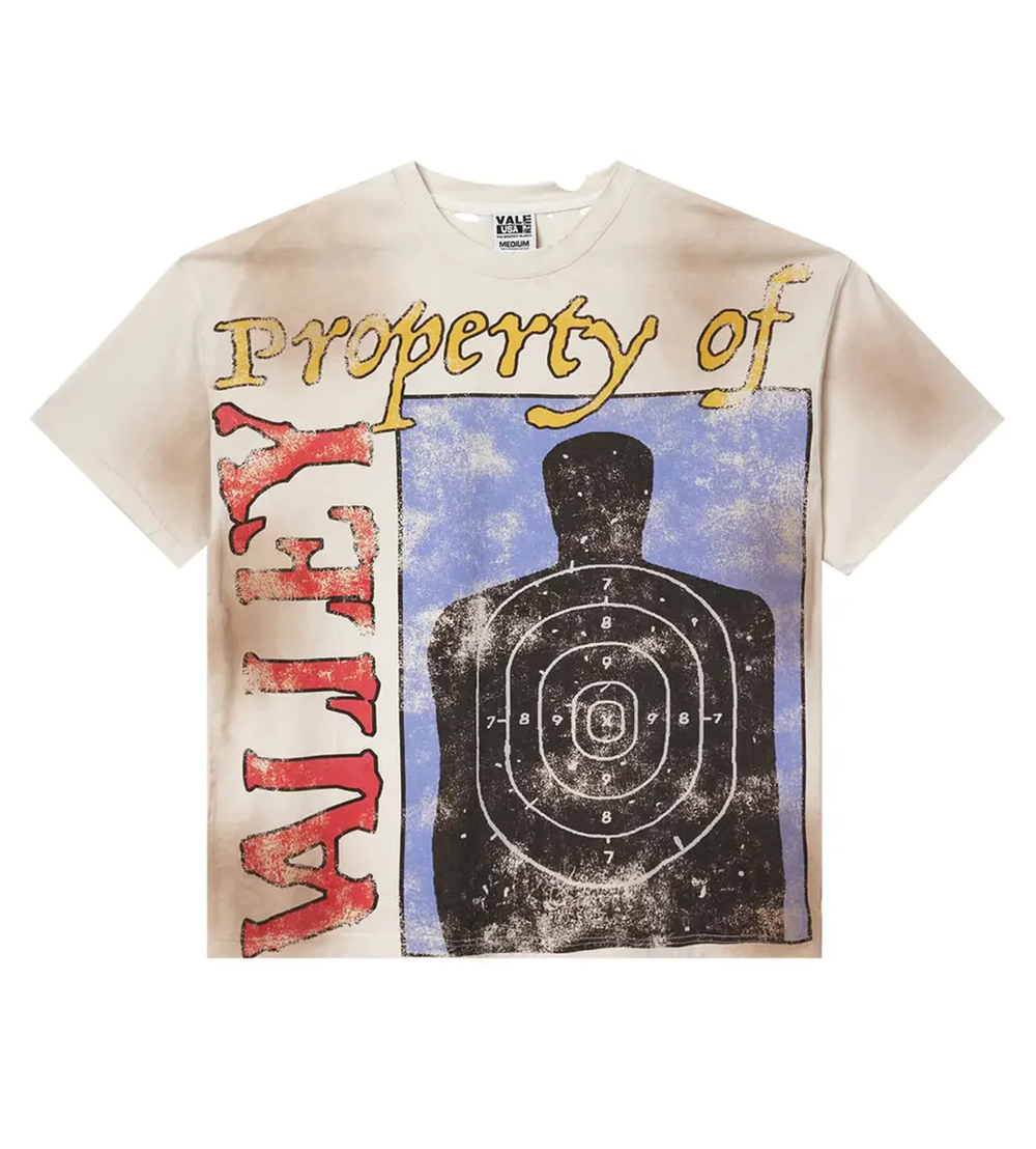 Vale Target Practice Distressed Cream Tee