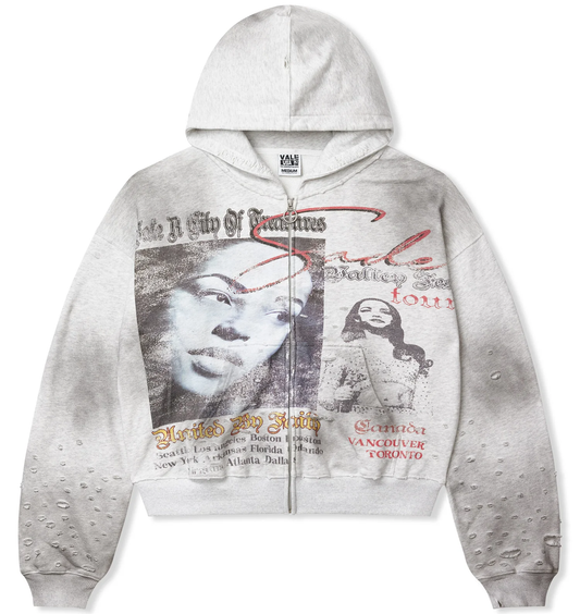 Vale Valley Fest Grey Zip Up Hoodie