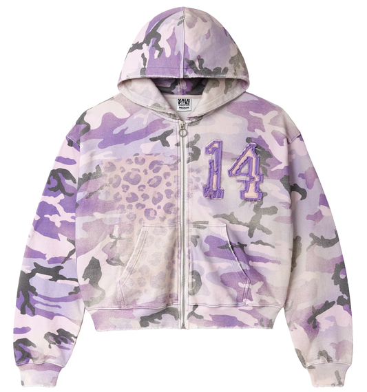 Vale Wayne Camo Purple Zip Up Hoodie