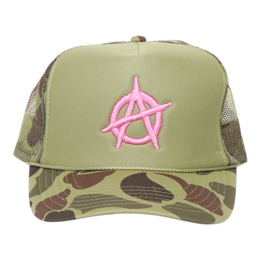 WyCo Anarchy Pink Camo Trucker Hat