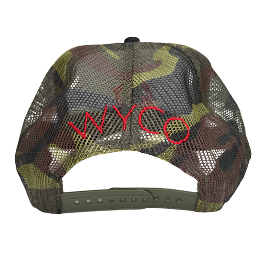 WyCo Anarchy Red Camo Trucker Hat