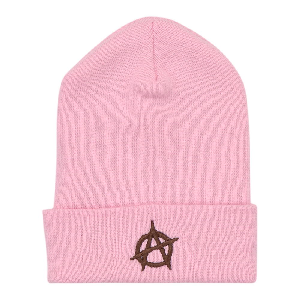 WyCo Vintage Anarchy Pink Brown Beanie