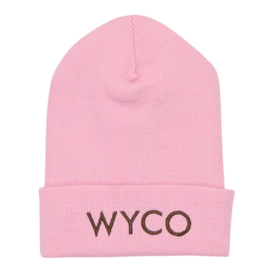 WyCo Vintage Anarchy Pink Brown Beanie