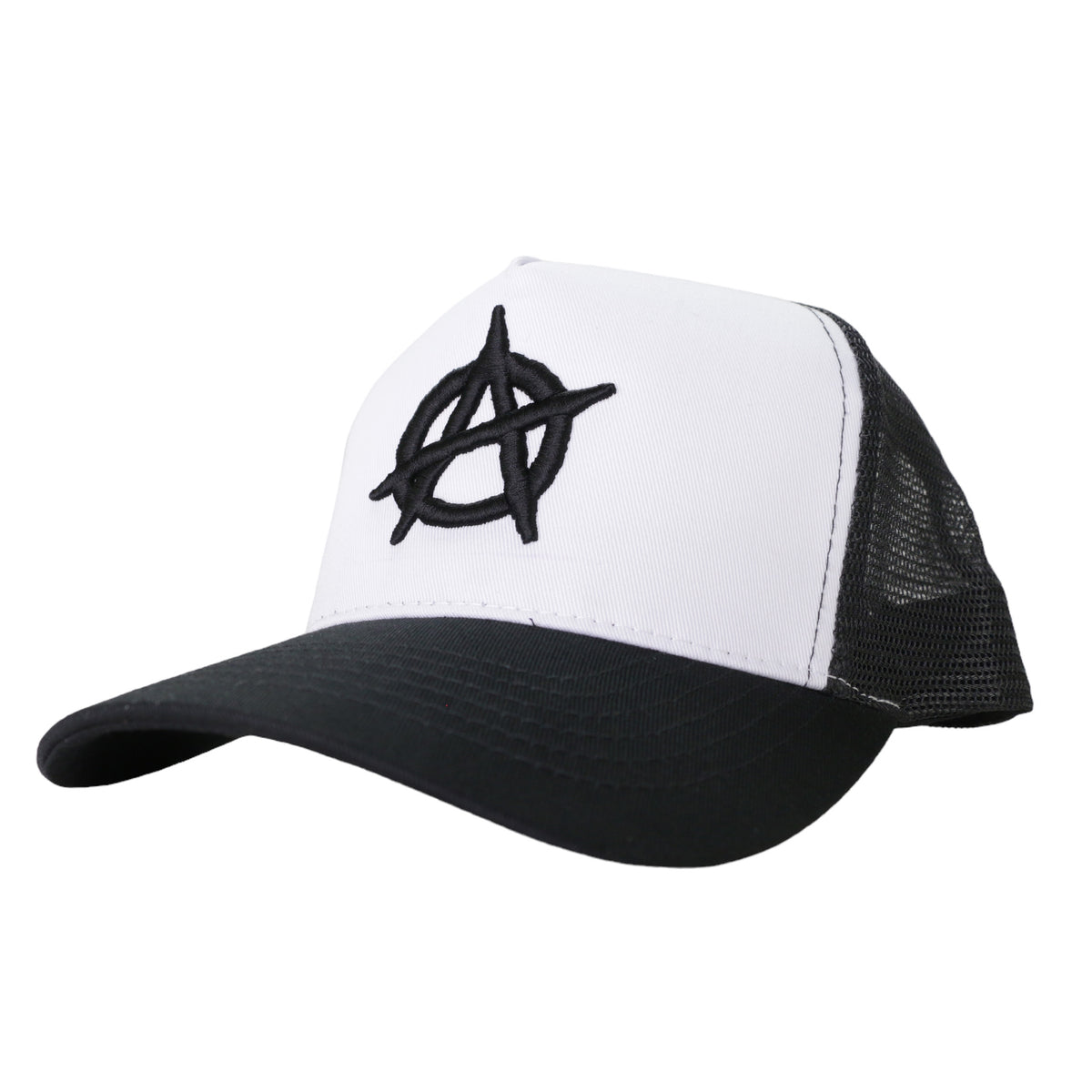 WyCo Vintage Black White Black Trucker Hat tag