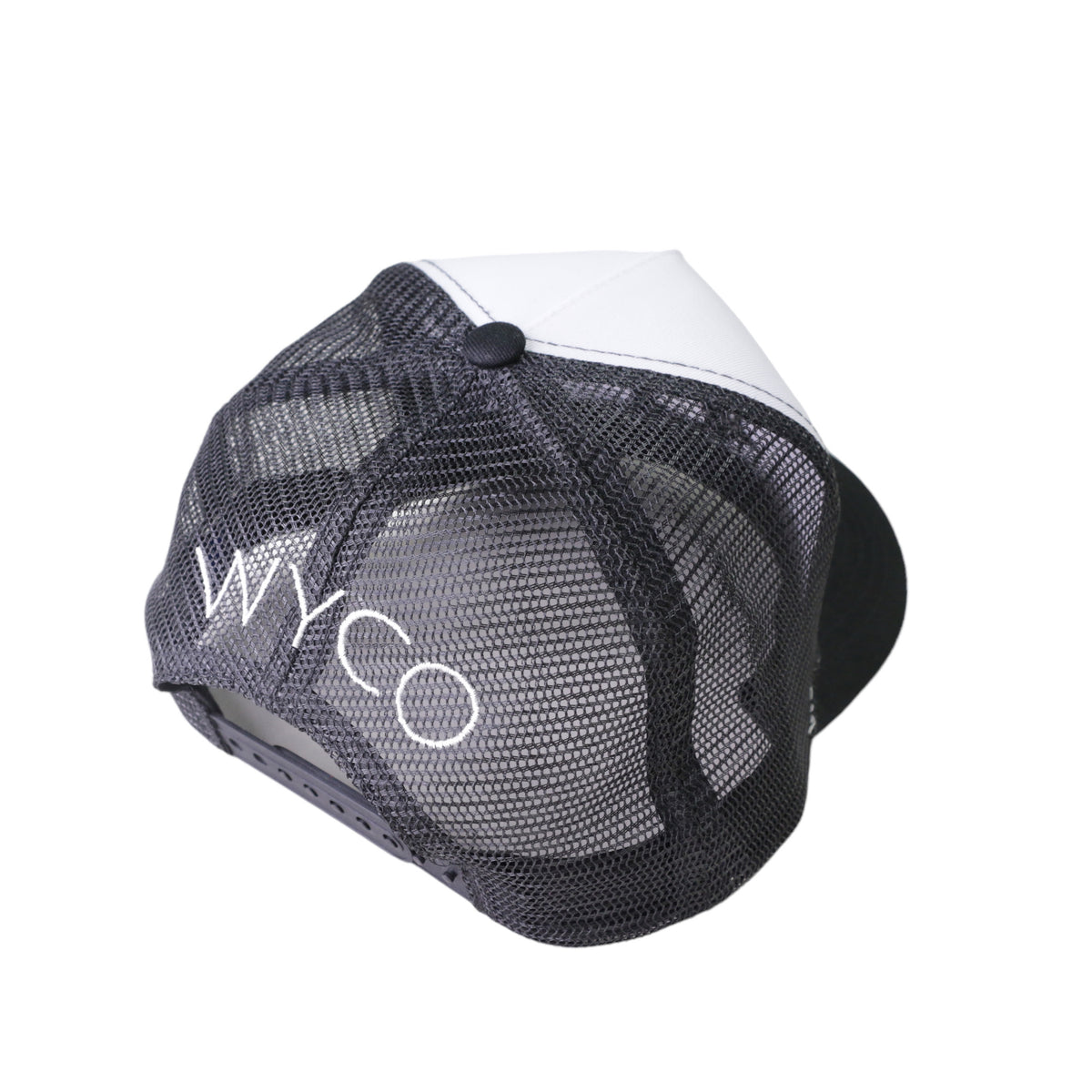 WyCo Vintage Black White Black Trucker Hat back