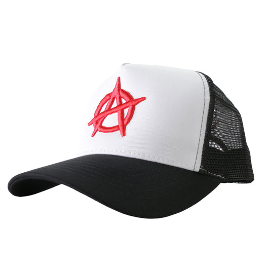 WyCo Vintage Black White Red Trucker Hat