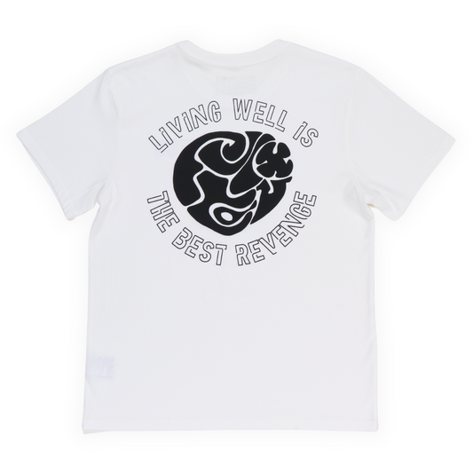 WyCo Vintage Living Well White Tee
