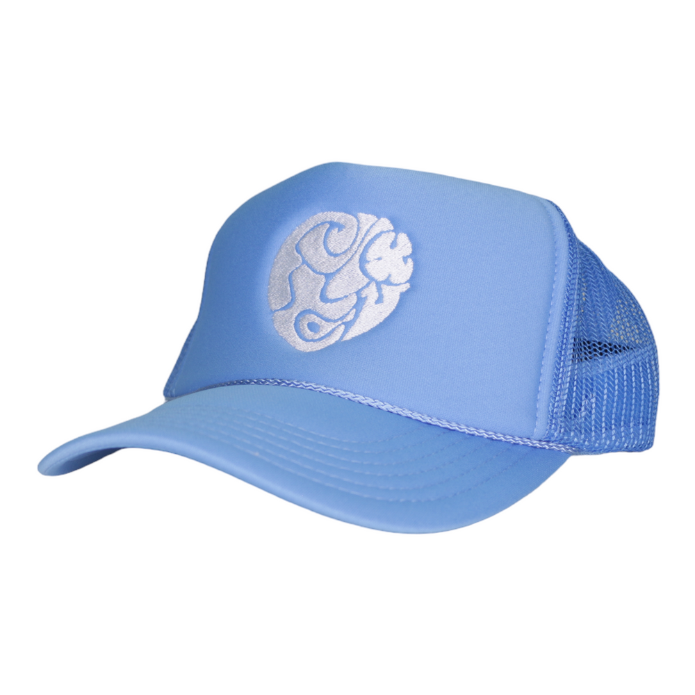 WyCo Vintage Secret Message Blue Trucker Hat side