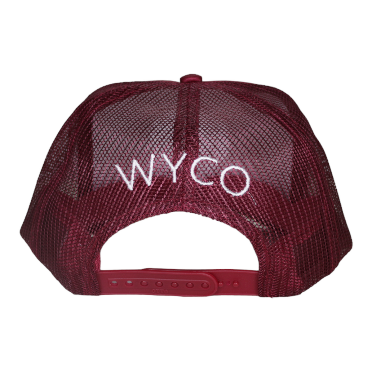 WyCo Vintage Secret Message Burgundy Trucker Hat back
