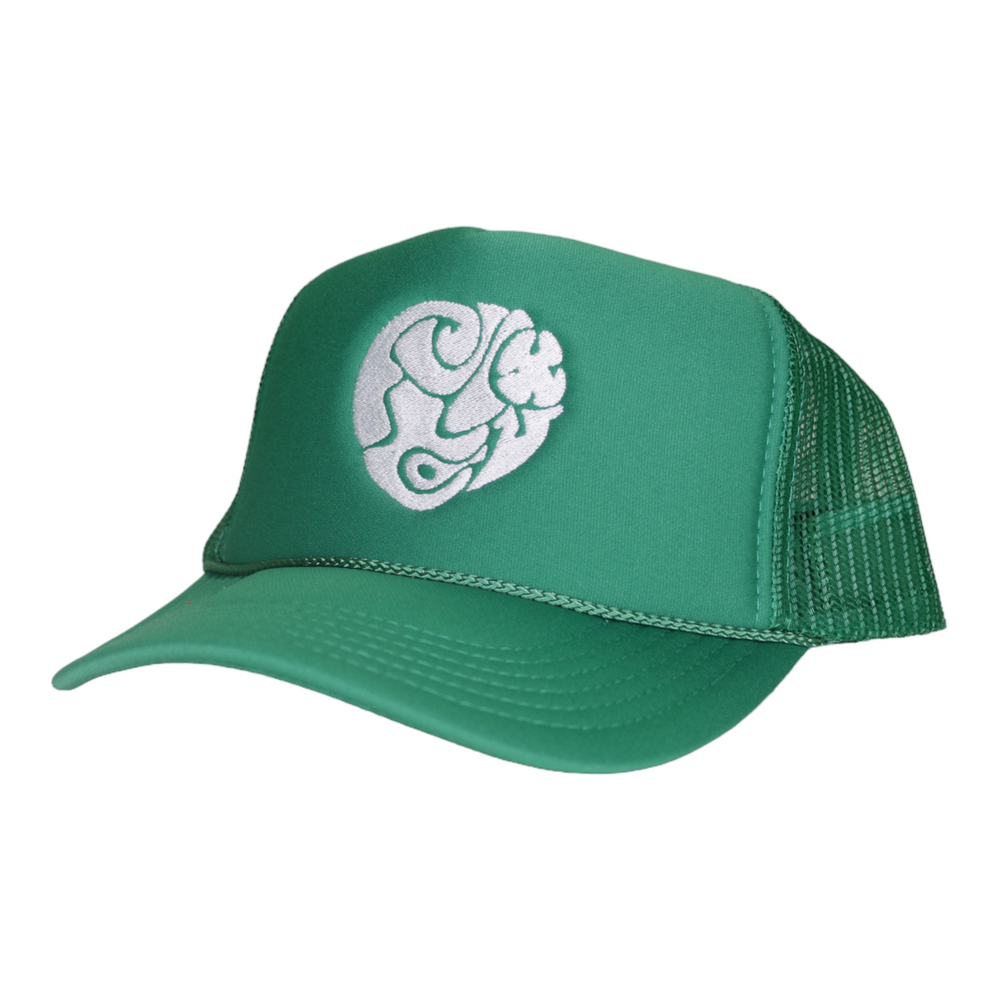 WyCo Vintage Secret Message Green Trucker Hat side