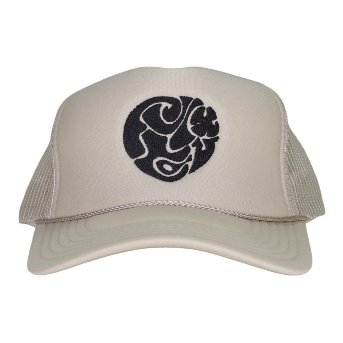 WyCo Vintage Secret Message Tan Trucker Hat front