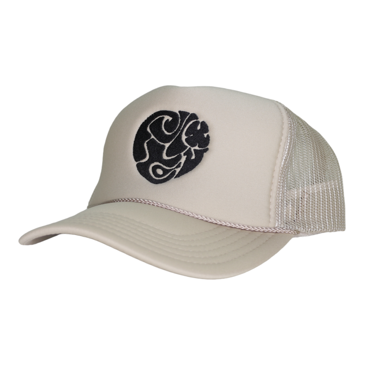 WyCo Vintage Secret Message Tan Trucker Hat side