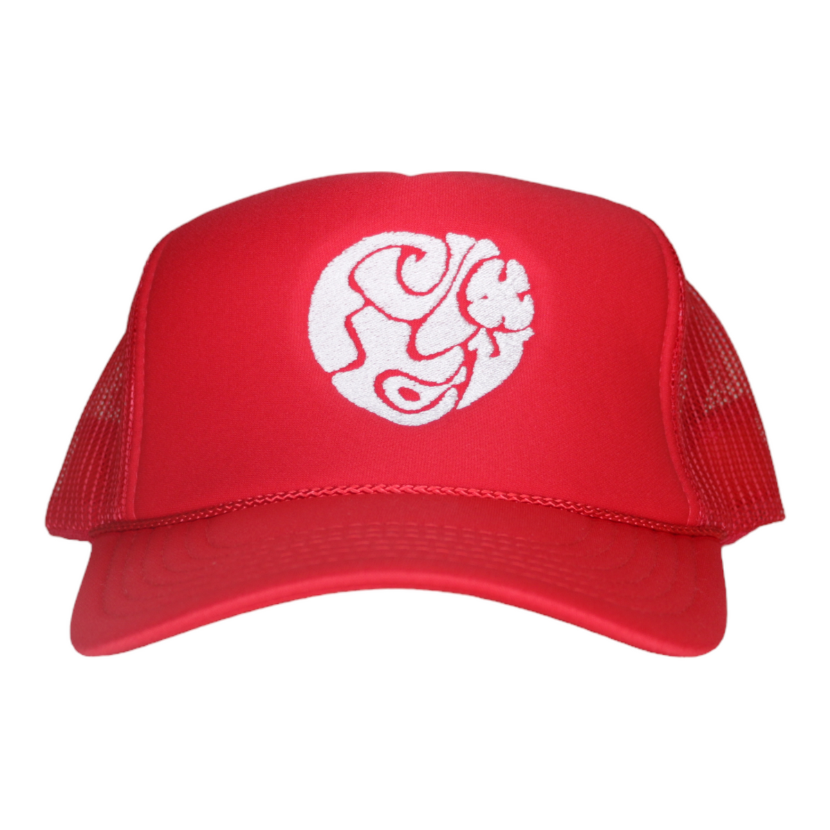 WyCo Vintage Secret Message Red Trucker Hat front