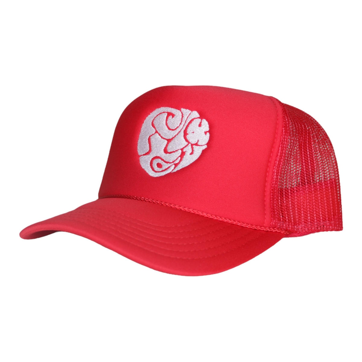 WyCo Vintage Secret Message Red Trucker Hat side