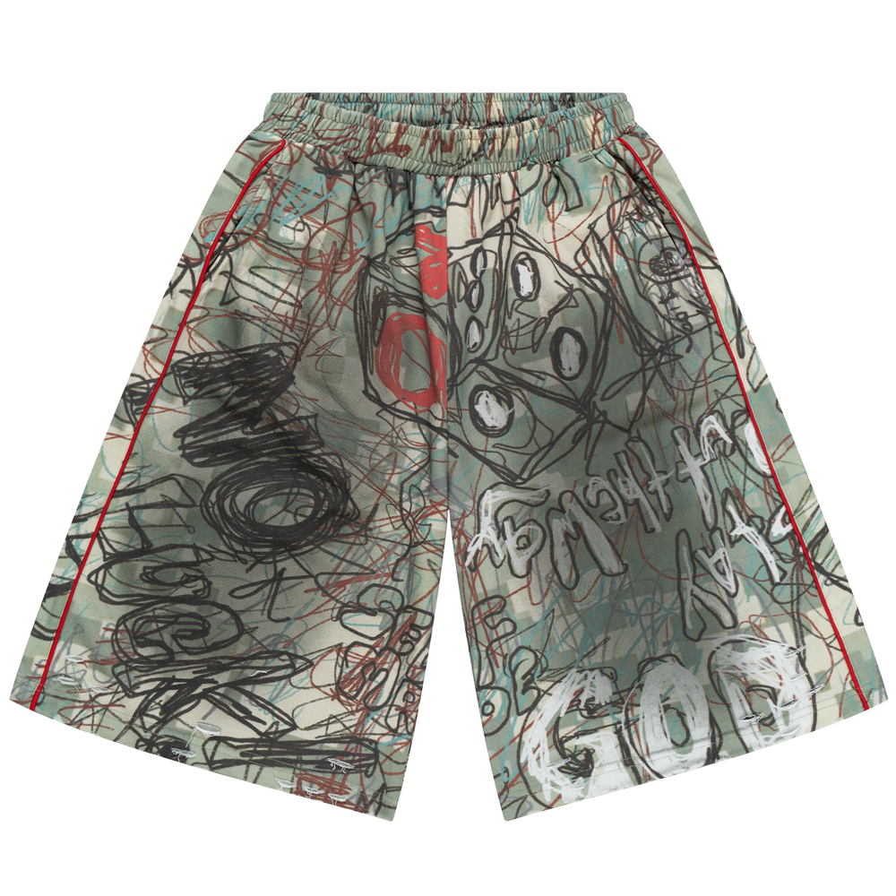 OTW Graffiti Green Sweatshorts