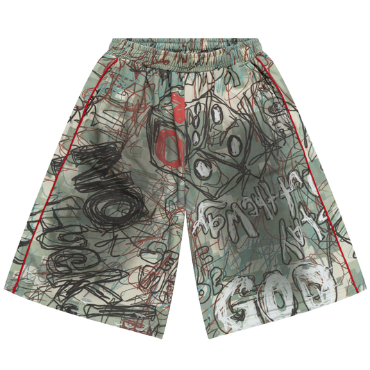OTW Graffiti Green Sweatshorts