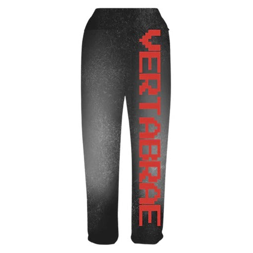 Vertabrae C-2 Washed Black & Red Sweatpants